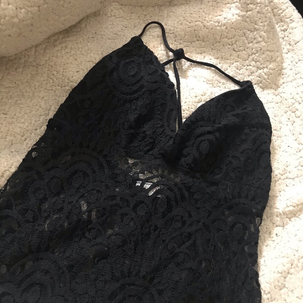 Black see through top